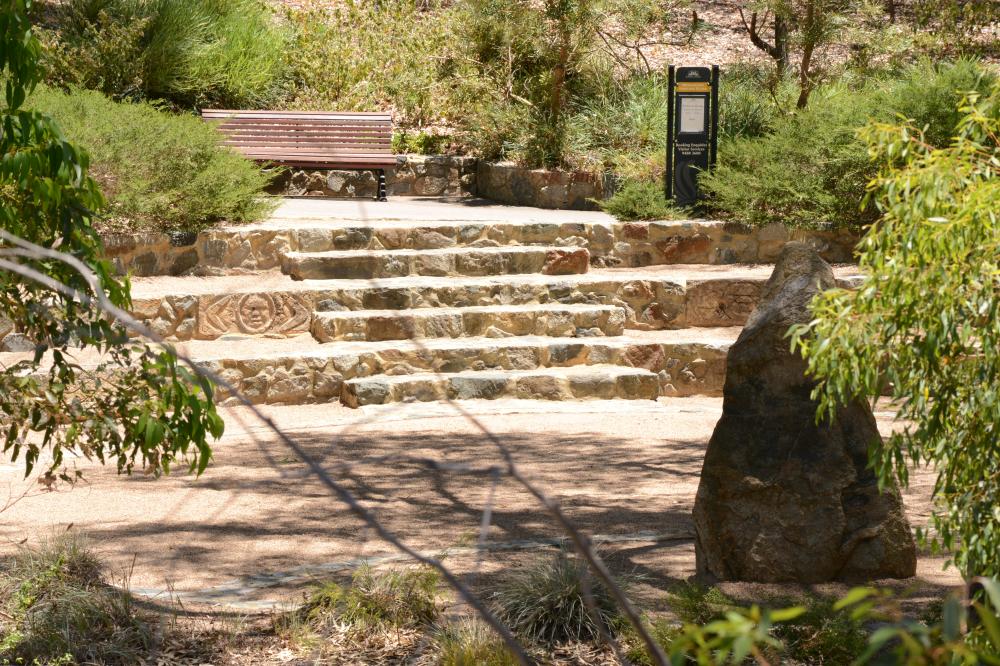 Beedawong Meeting Place is a stone amphitheatre set in the WA Botainc Garden.