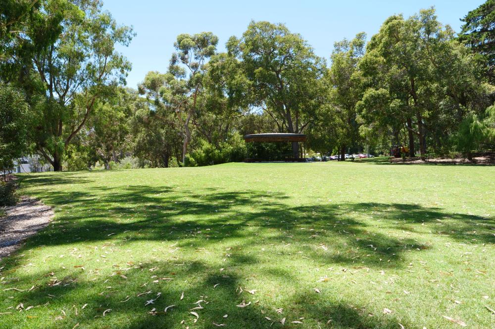 The Exhibition Ground is a large, sunlit area of grass near the Kings Park Education building.