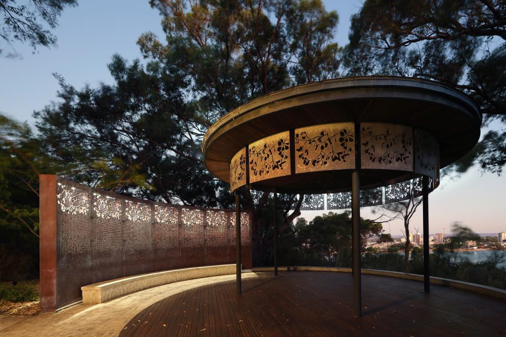 Marlee Pavilion at dusk offering views of the swan river