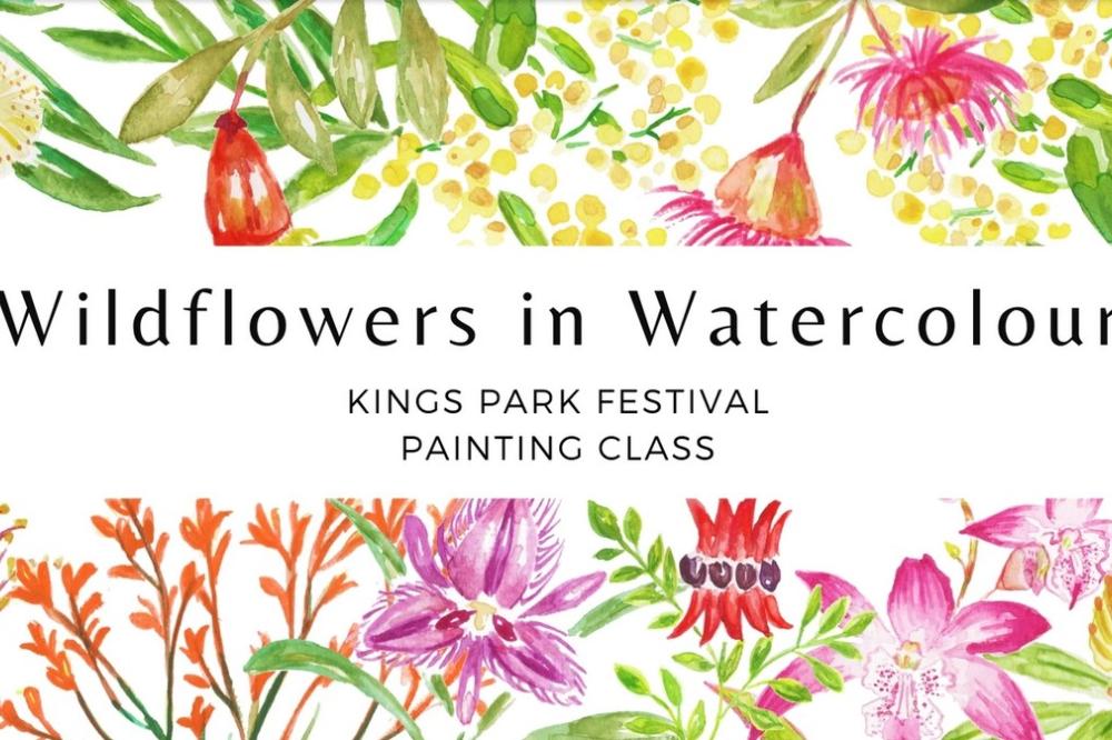 Poster for Wildflowers in Watercolour class