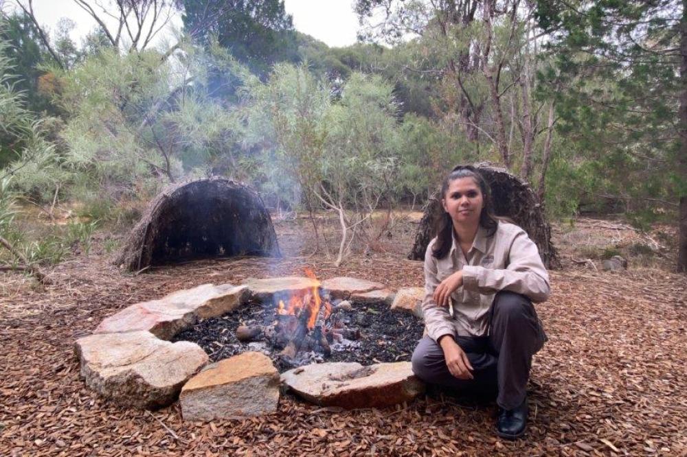 Ricky next to fire