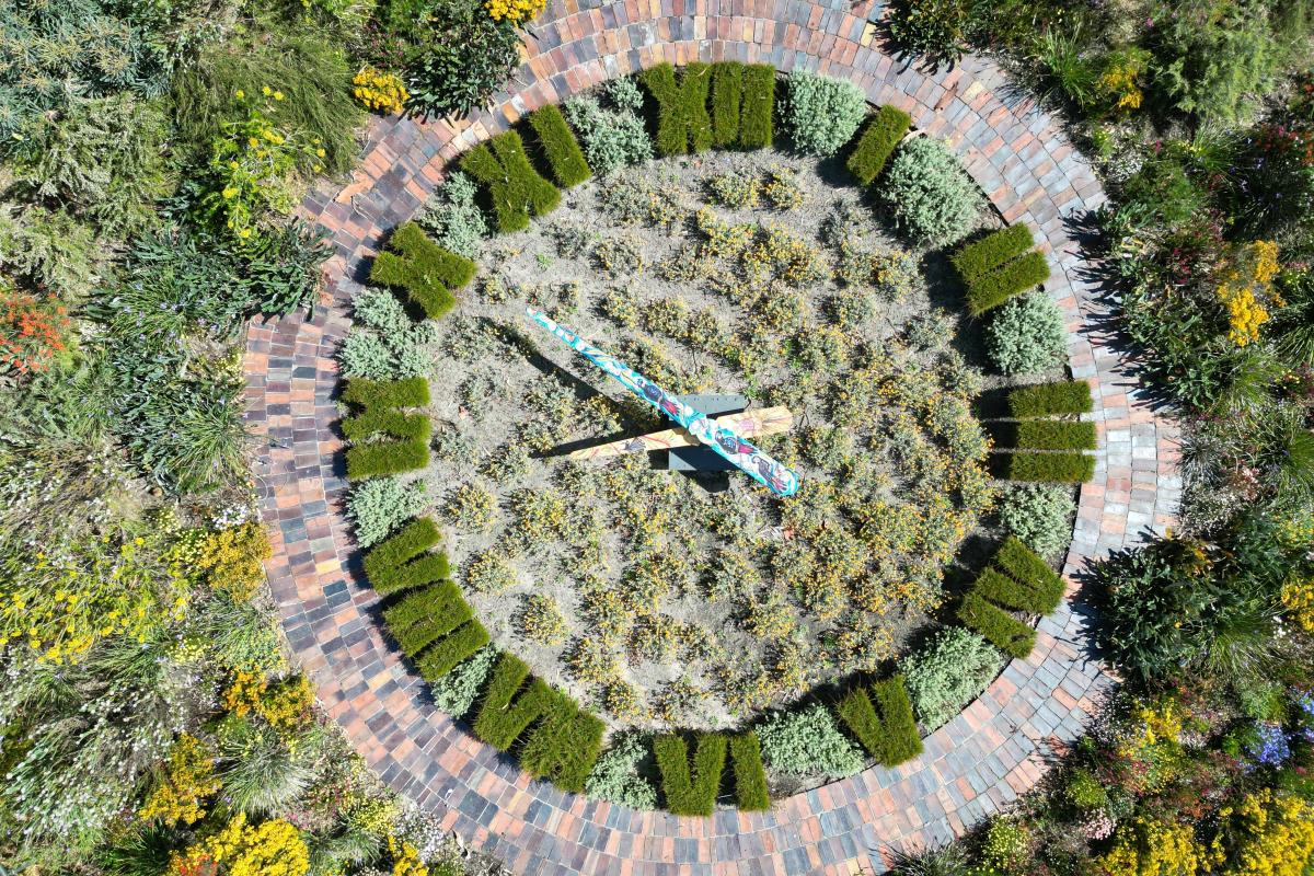 Floral Clock viewed from above.