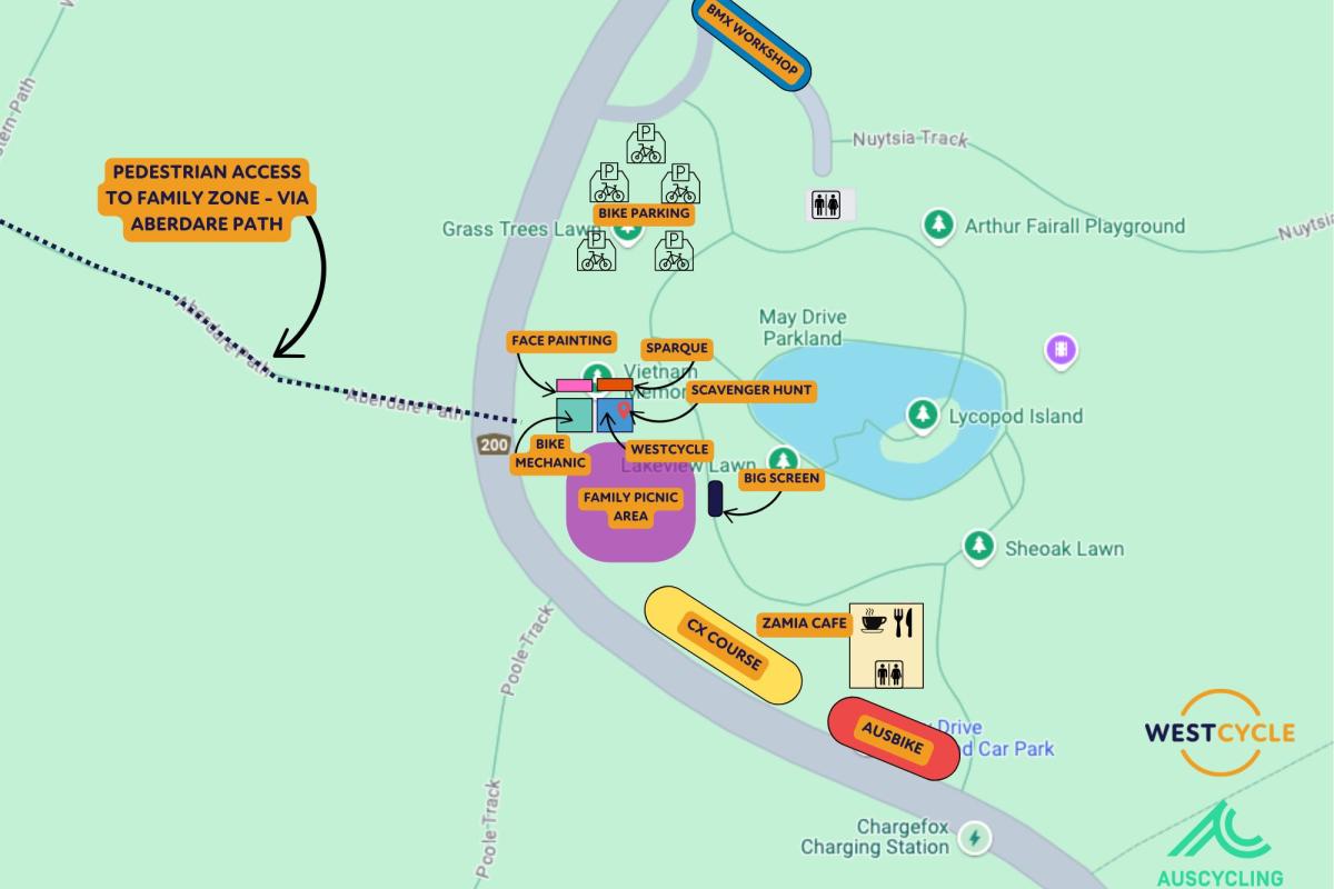 AusBike Family Zone Fun Park map