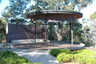 Marlee Pavilion is nestled in the place of reflection in the WA Botanic Garden and offers views of the Canning river.
