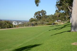 Rifle Range Lawn South is a large lawn area on Fraser Ave overlooking Perth city.