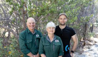 Ian, Joanne and Sam from Friends of Kings Park's Bushland Carers
