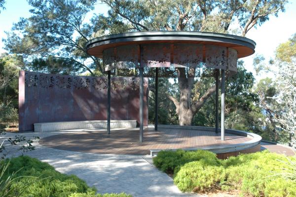 Marlee Pavilion is nestled in the place of reflection in the WA Botanic Garden and offers views of the Canning river.