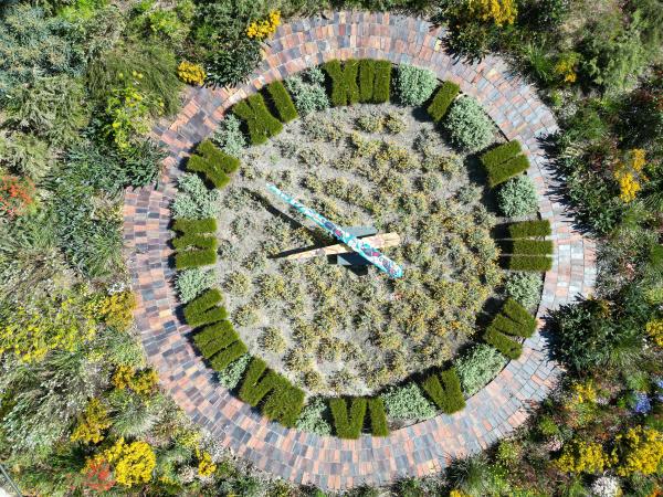 Floral Clock viewed from above.