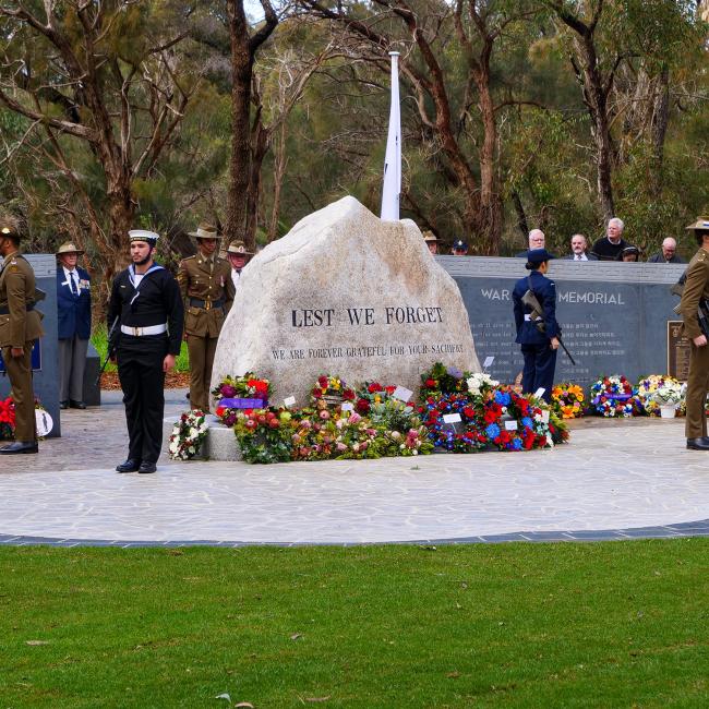 Unveiling ceremony of the new Korean War Memorial.